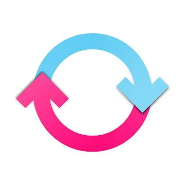 Replace icon vector double reverse arrow exchange linear sign for graphic des 스톡 일러스트