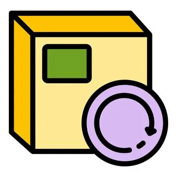 Replace parcel icon vector flat Stock Illustration