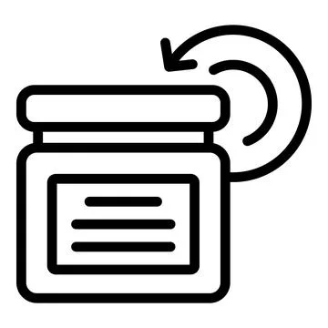 Replace product icon, outline style Stock Illustration