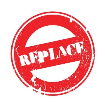 Replace rubber stamp 스톡 일러스트