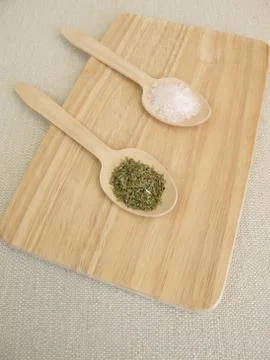 Replace salt with herbs Stock Photos