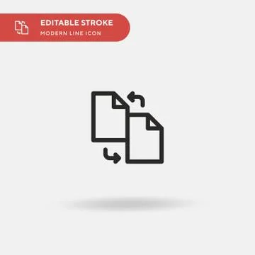 Replace Simple vector icon. Illustration symbol design template for web mobil Illustrazione stock