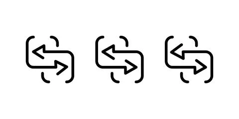 Replace simple vector icons illustration set. Stock Illustration