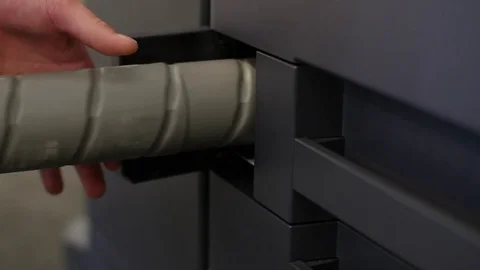 Replace a waste toner box in laser copier machine Stock Footage 74429603