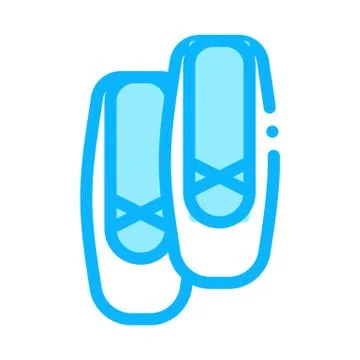 Replaceable Ballet Shoes Icon Vector Illustration Illustrazione stock