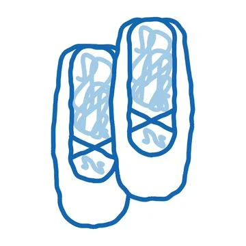 Replaceable Ballet Shoes Icon Vector Illustration 스톡 일러스트