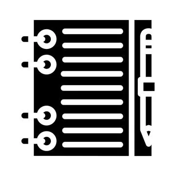 Replaceable leaflet diary glyph icon vector illustration 스톡 일러스트