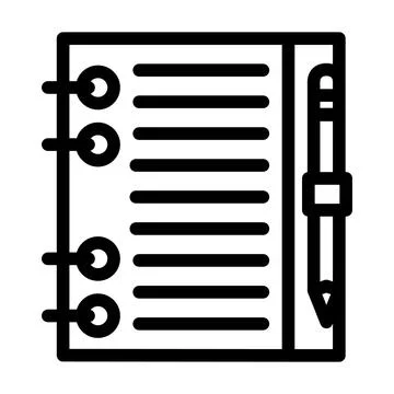 Replaceable leaflet diary line icon vector illustration イラスト素材