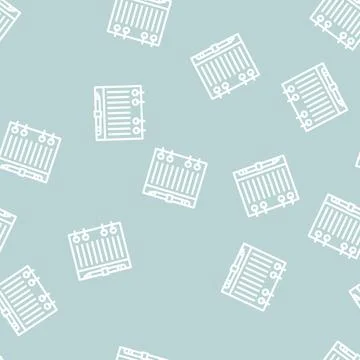 Replaceable leaflet diary line vector seamless pattern 스톡 일러스트