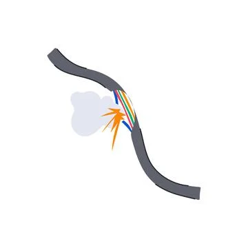 Replacement broken cable cartoon vector illustration Illustrazione stock