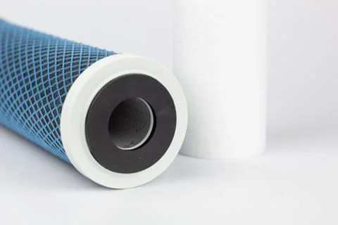 Replacement cartridges for drinking water purification, ecology and water pol Stock Photos