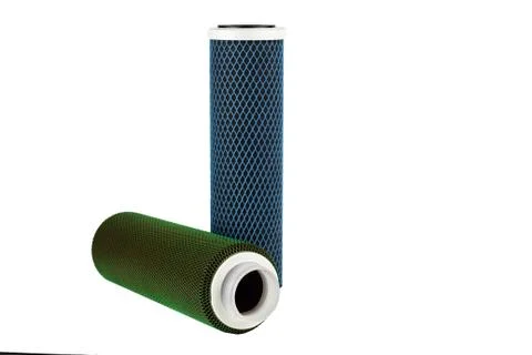 Replacement cartridges for drinking water purification, ecology and water pol Stock Photos