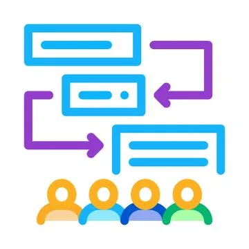 Replacement components of algorithm icon vector outline illustration イラスト素材