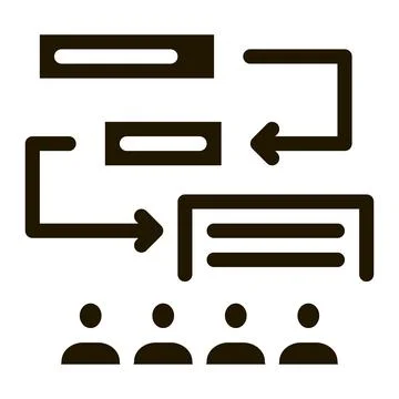Replacement components of algorithm icon Vector Glyph Illustration Stock Illustration
