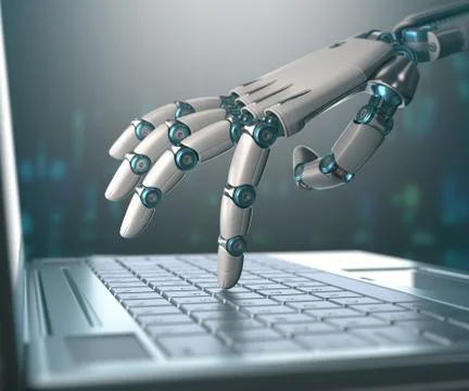 Replacement Of Humans By Machines Stock Illustration