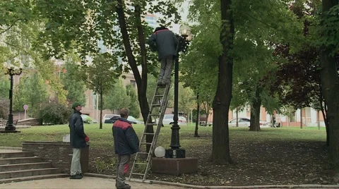 Replacement lamp street lights Stock Footage 68036500