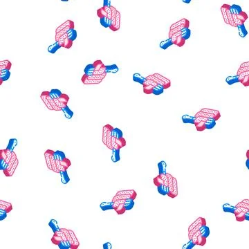 Replacement layer of callus remover isometric icon seamless pattern Stock Illustration