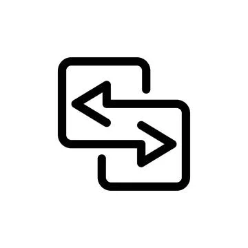 Replacement with movement icon. Replace icon design in trendy style. 스톡 일러스트