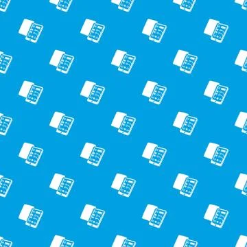 Replacement screen smartphone pattern vector seamless blue Stock Illustration