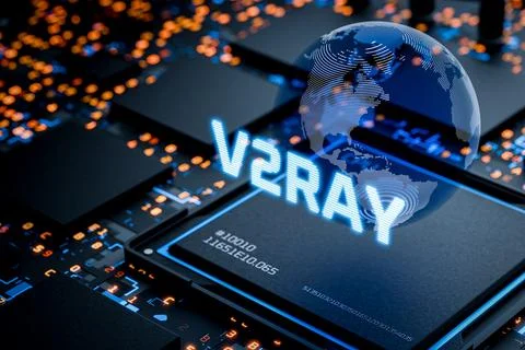 Replacement of VPN for accessing Internet. V2Ray tool is responsible for 스톡 일러스트