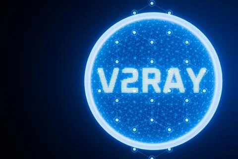 Replacement of VPN for accessing Internet. V2Ray tool is responsible for Stock Illustration