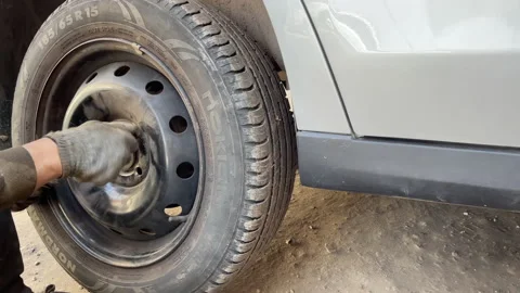 Replacement Wheel Machine Stock Footage 186155831