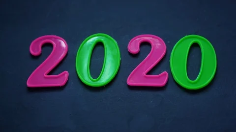 Replacing 2019 with 2020 Stock Footage 121841405