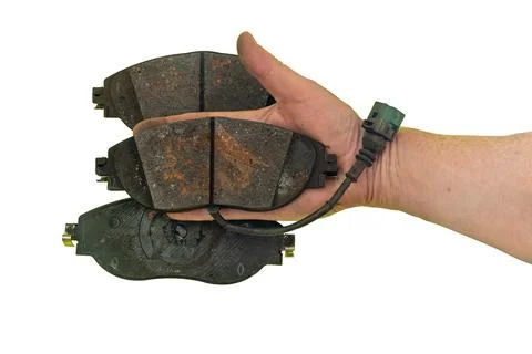 Replacing brake pads. Concept. Stock Photos