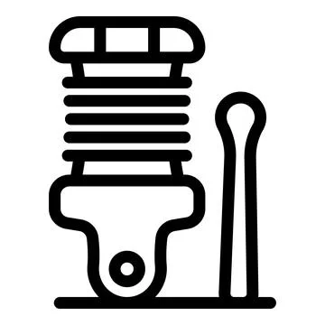 Replacing coil spring with new one using special tool Stock Illustration