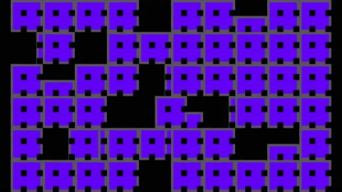 Replacing each other is an effect. The figure is a violinist. Dynamic contrast Stock Footage 135592136