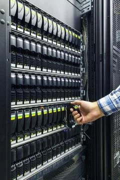 Replacing a failed hard drive Stock Photos