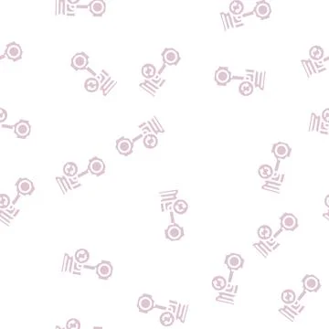 Replacing piston glyph vector seamless pattern Illustrazione stock