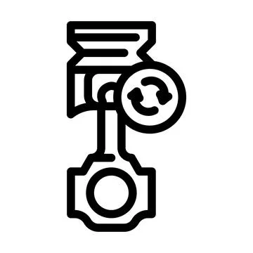 Replacing piston line icon vector illustration 库存插图