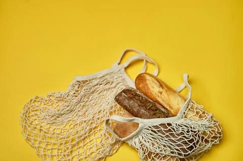 Replacing plastic bags.Taking care of the environment. Simple and delicious Stock Photos
