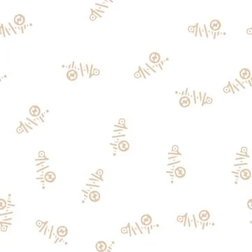 Replacing shock absorber glyph vector seamless pattern Illustrazione stock