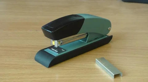 Replacing staples in the office stapler Stock Footage 45976676