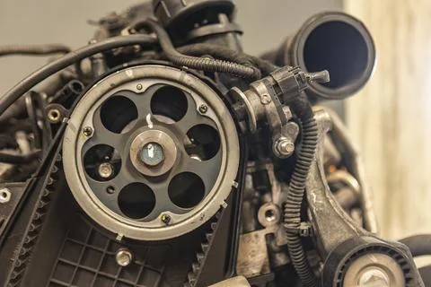 Replacing the Timing Belt 스톡 사진