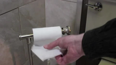 Replacing Toilet Paper Roll Stock Footage 237646014