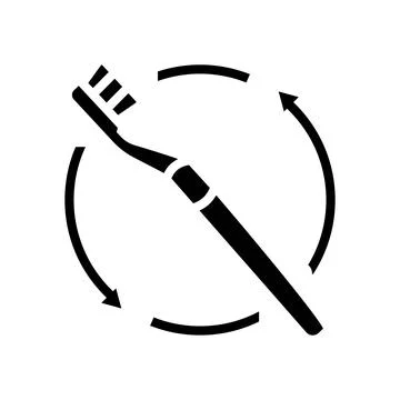Replacing toothbrush regularly glyph icon vector illustration イラスト素材