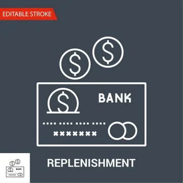 Replanisment Vector Line Icon Stock Illustration