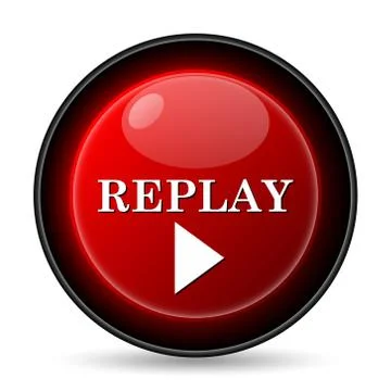 Replay icon. internet button on white background.. 스톡 일러스트