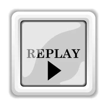 Replay icon. internet button on white background.. Stock Illustration
