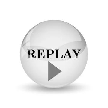 Replay icon. Internet button on white background. 스톡 일러스트