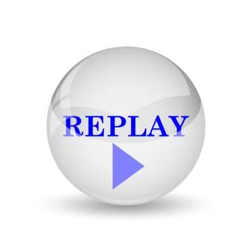 Replay icon. Internet button on white background.. 스톡 일러스트