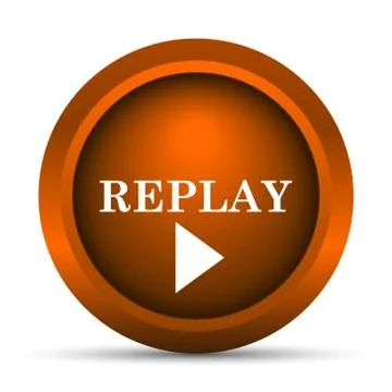 Replay icon. Internet button on white background.. Stock Illustration