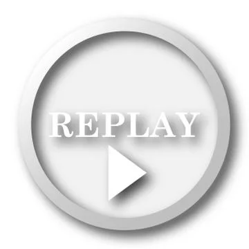 Replay icon. Internet button on white background.. Stock Illustration