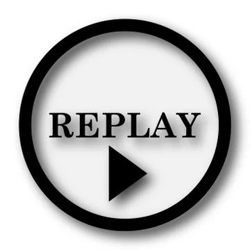 Replay icon. Internet button on white background.. 스톡 일러스트
