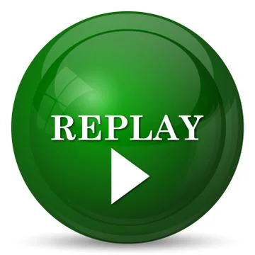 Replay icon. Internet button on white background.. Stock Illustration