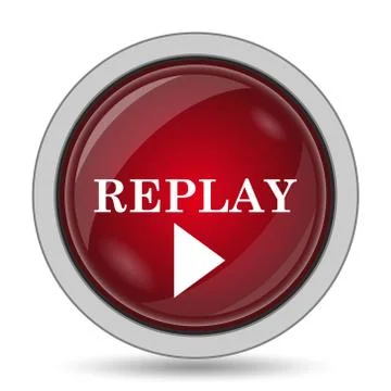 Replay icon. Internet button on white background.. Stock Illustration