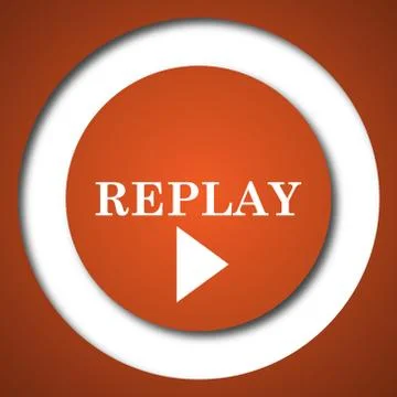 Replay icon. Internet button on white background. . 스톡 일러스트